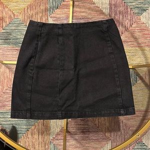 Top shop black denim skirt